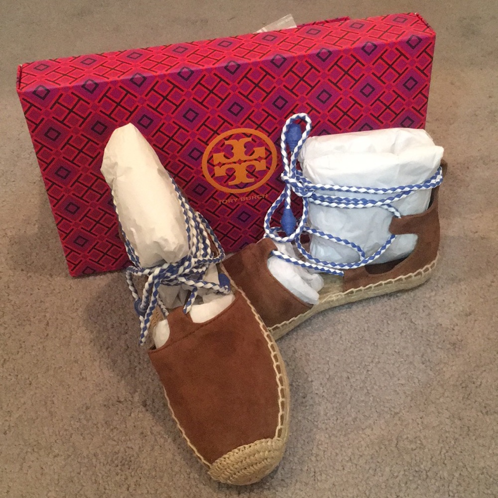 Tory Burch Positano Lace Up Espadrilles ✨